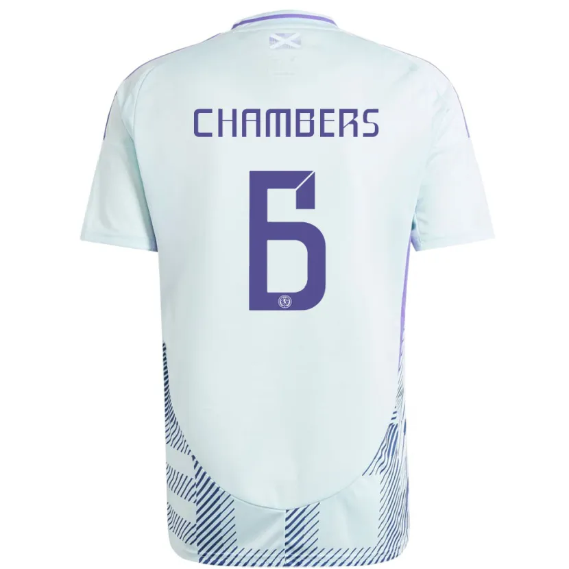 Danxen Kinderen Schotland Sam Chambers #6 Licht Mintblauw Uitshirt Uittenue 24-26 T-Shirt