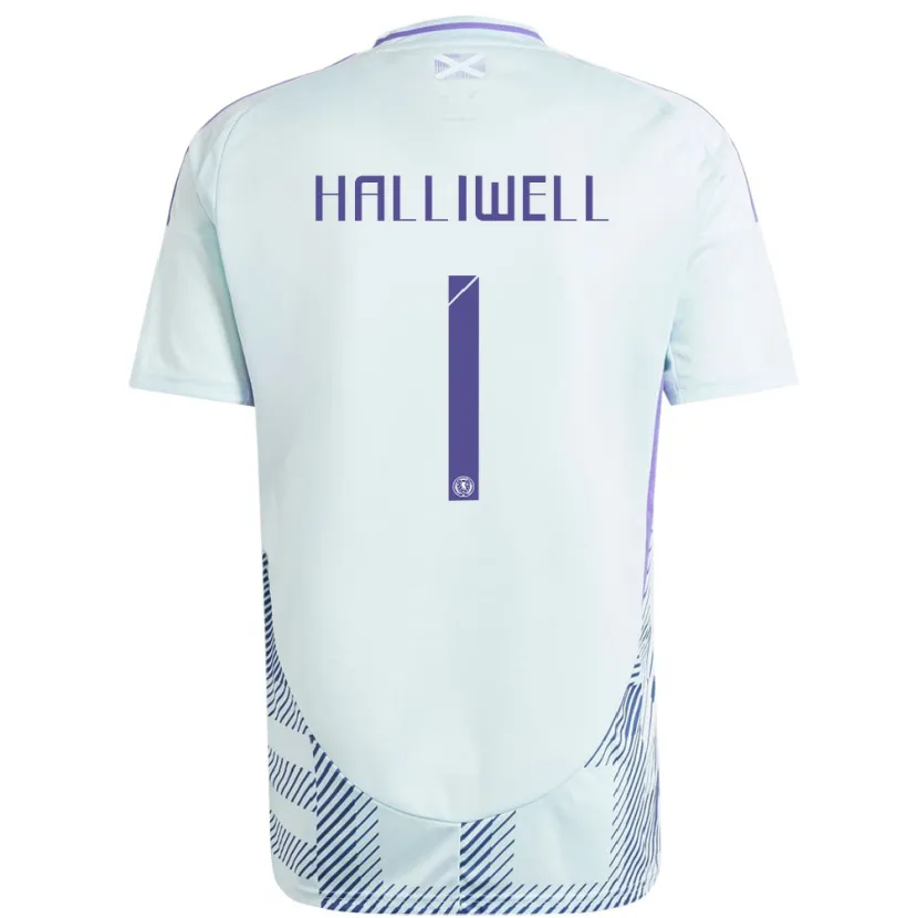 Danxen Kinderen Schotland Alfie Halliwell #1 Licht Mintblauw Uitshirt Uittenue 24-26 T-Shirt