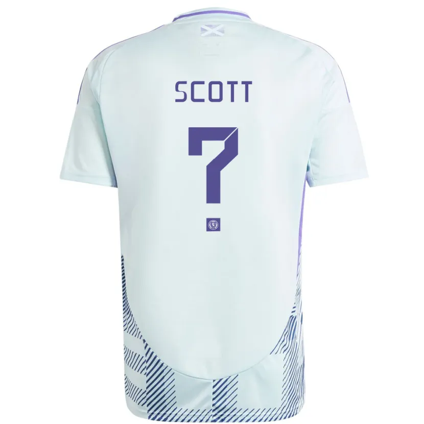Danxen Kinderen Schotland Cameron Scott #0 Licht Mintblauw Uitshirt Uittenue 24-26 T-Shirt