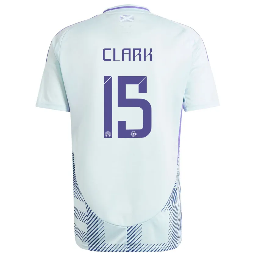 Danxen Kinderen Schotland Jenna Clark #15 Licht Mintblauw Uitshirt Uittenue 24-26 T-Shirt