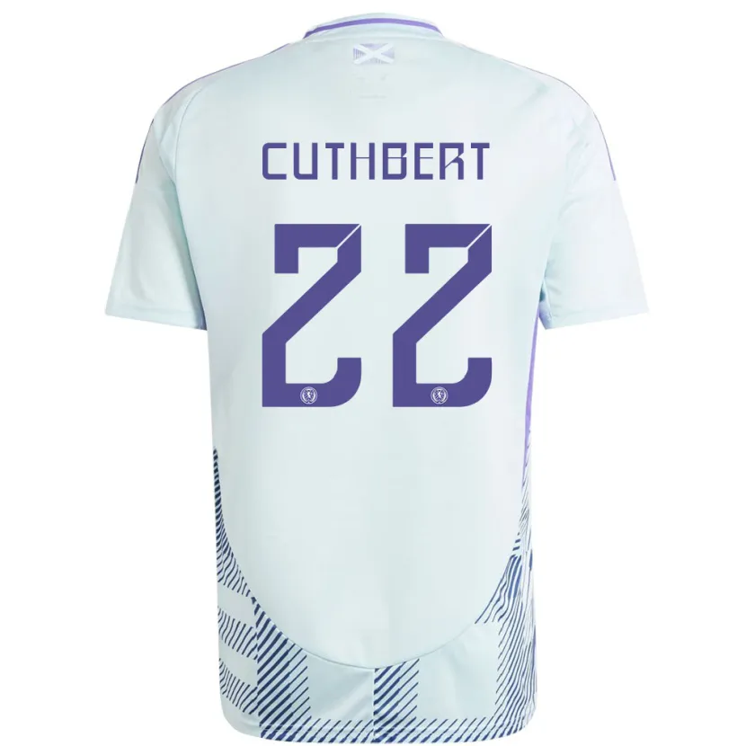 Danxen Kinderen Schotland Erin Cuthbert #22 Licht Mintblauw Uitshirt Uittenue 24-26 T-Shirt