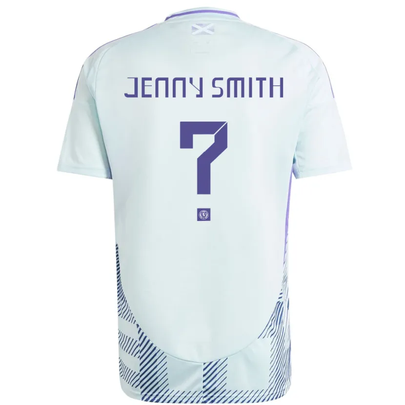 Danxen Kinderen Schotland Jenny Smith #0 Licht Mintblauw Uitshirt Uittenue 24-26 T-Shirt