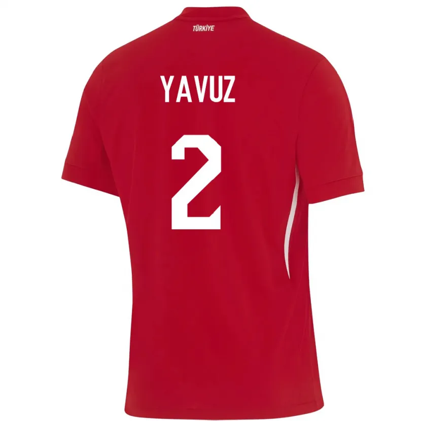 Danxen Kinderen Turkije Batuhan Yavuz #2 Rood Uitshirt Uittenue 24-26 T-Shirt