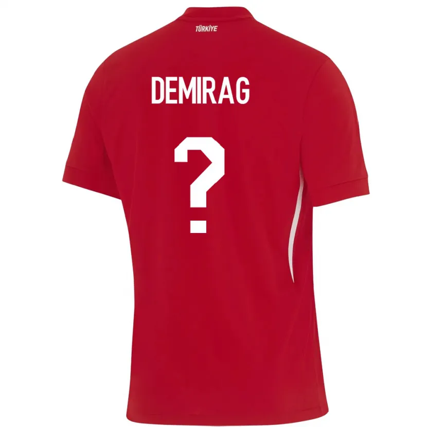 Danxen Kinderen Turkije Bilal Demirağ #0 Rood Uitshirt Uittenue 24-26 T-Shirt