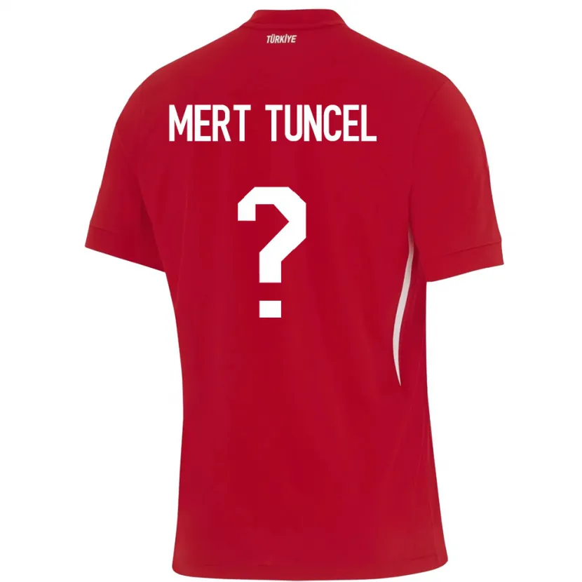 Danxen Kinderen Turkije Hasan Mert Tuncel #0 Rood Uitshirt Uittenue 24-26 T-Shirt