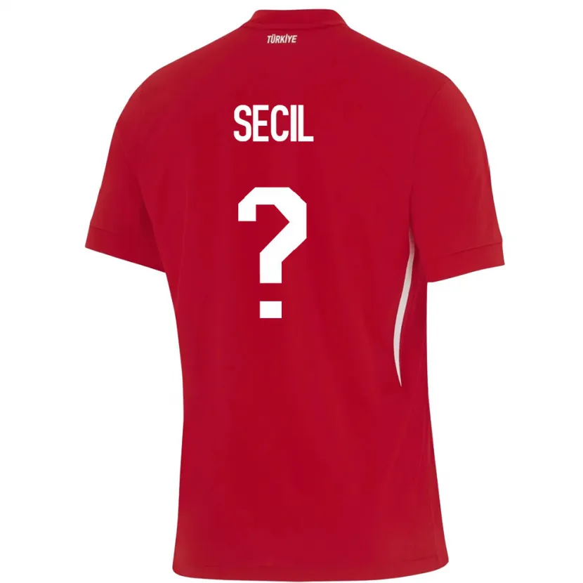 Danxen Kinderen Turkije Efe Seçil #0 Rood Uitshirt Uittenue 24-26 T-Shirt