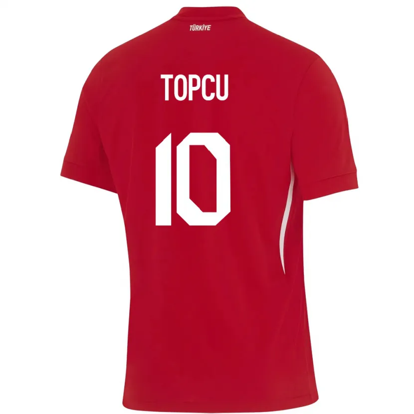 Danxen Kinderen Turkije Ebru Topçu #10 Rood Uitshirt Uittenue 24-26 T-Shirt
