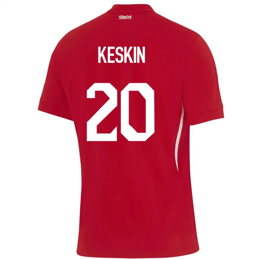 Danxen Kinderen Turkije Elif Keskin #20 Rood Uitshirt Uittenue 24-26 T-Shirt
