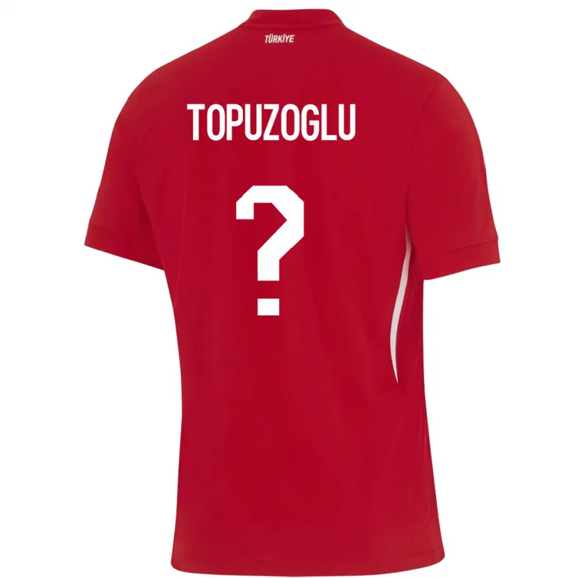 Danxen Kinderen Turkije Berna Topuzoğlu #0 Rood Uitshirt Uittenue 24-26 T-Shirt