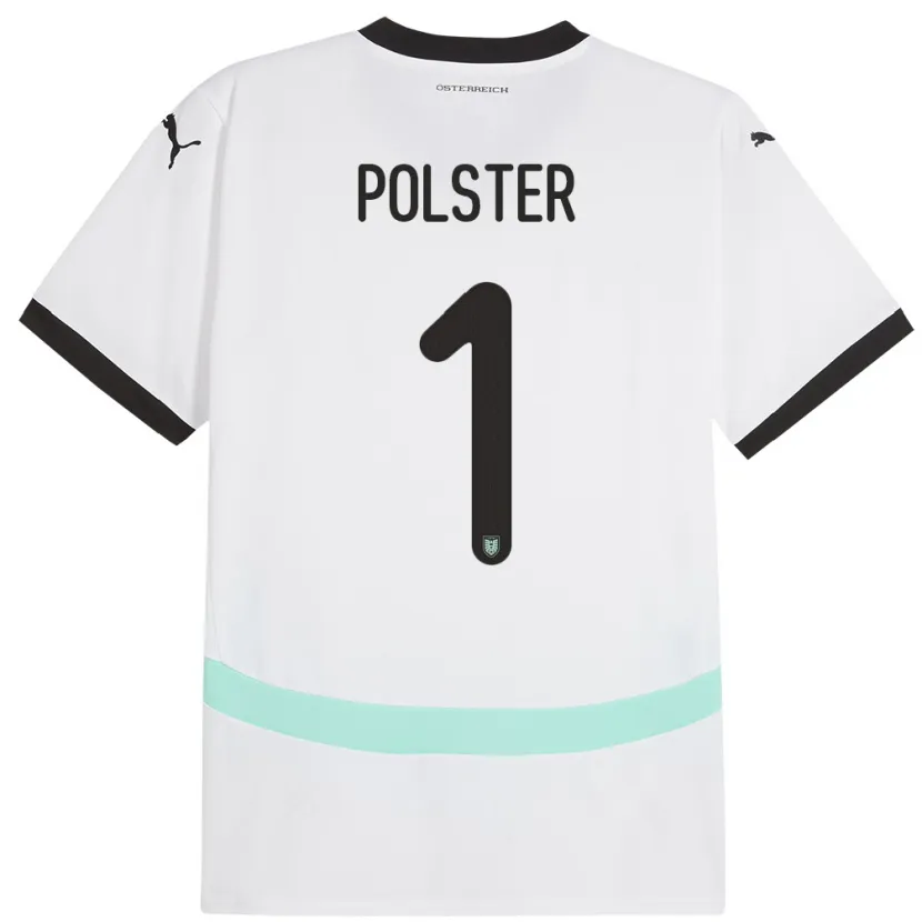 Danxen Kinderen Oostenrijk Nikolas Polster #1 Wit Uitshirt Uittenue 24-26 T-Shirt