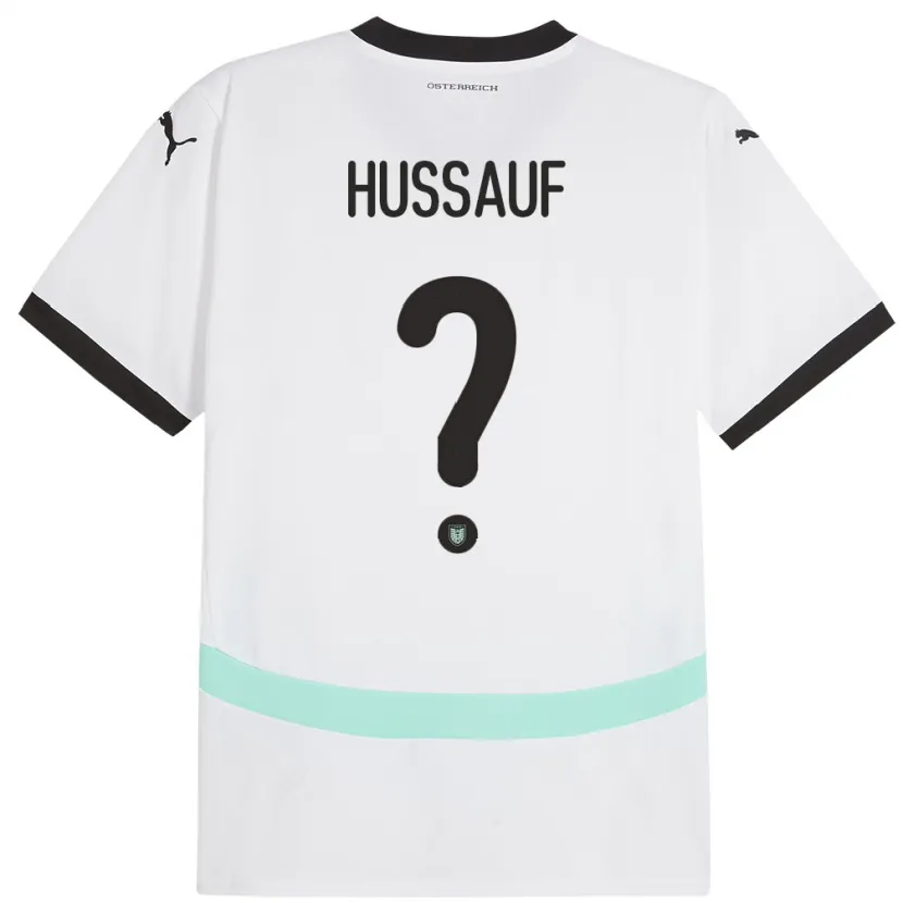 Danxen Kinderen Oostenrijk Julian Hussauf #0 Wit Uitshirt Uittenue 24-26 T-Shirt