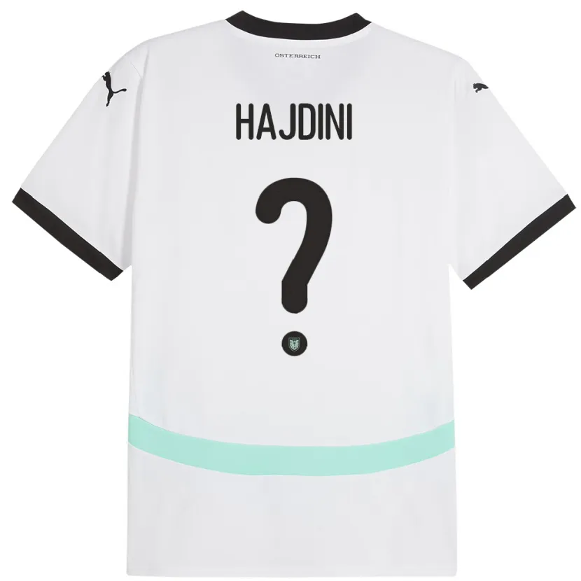Danxen Kinderen Oostenrijk Florent Hajdini #0 Wit Uitshirt Uittenue 24-26 T-Shirt