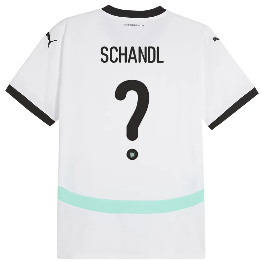 Danxen Kinderen Oostenrijk Thomas Schandl #0 Wit Uitshirt Uittenue 24-26 T-Shirt