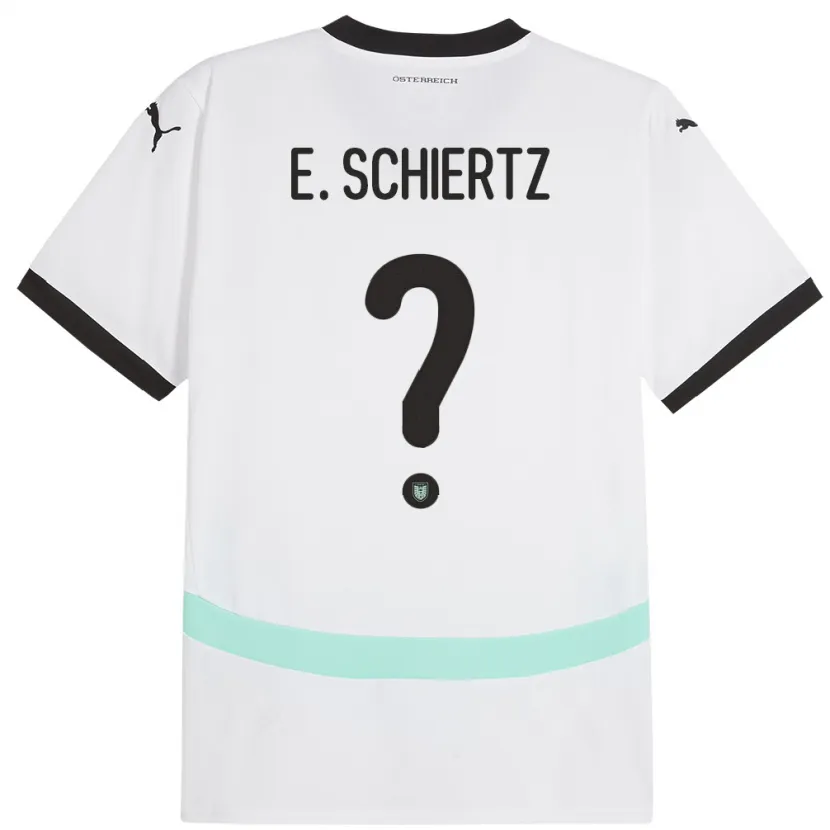 Danxen Kinderen Oostenrijk Emilio Schiertz #0 Wit Uitshirt Uittenue 24-26 T-Shirt