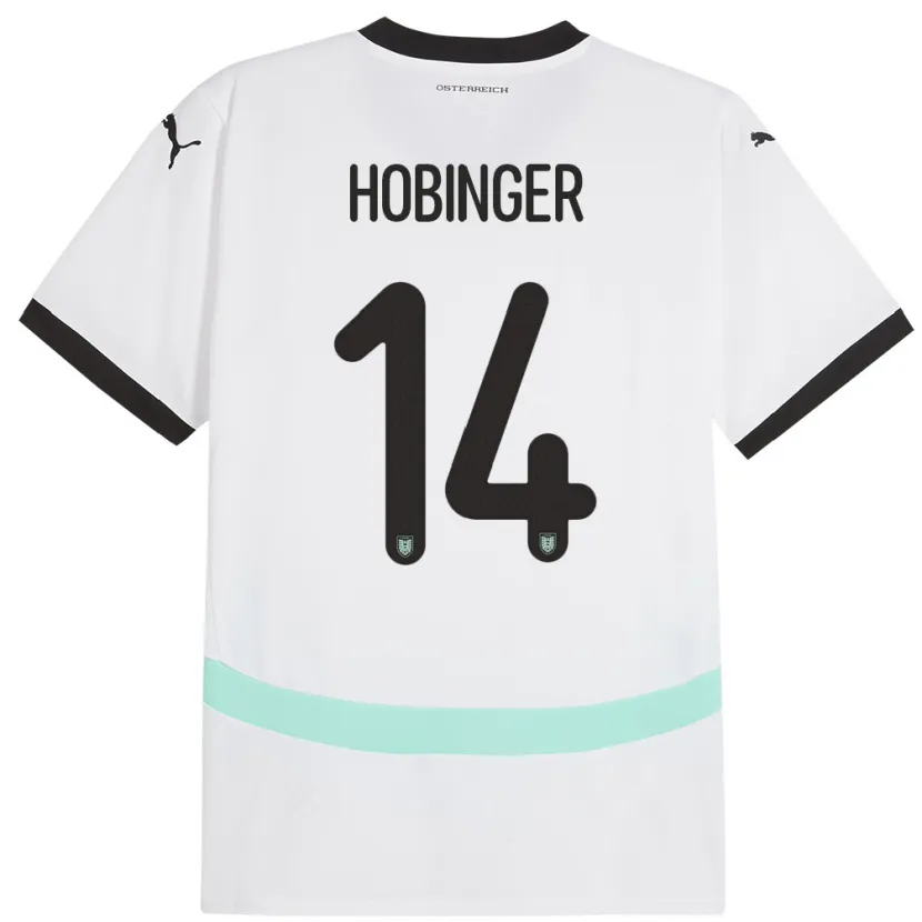 Danxen Kinderen Oostenrijk Marie Höbinger #14 Wit Uitshirt Uittenue 24-26 T-Shirt