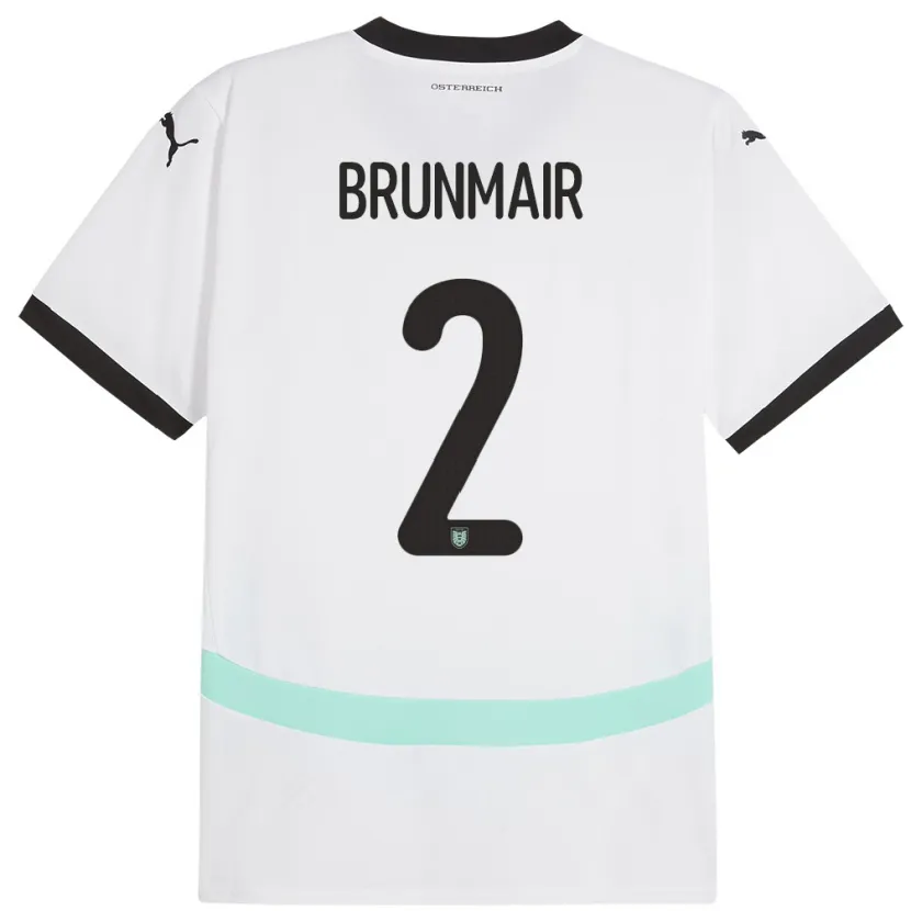 Danxen Kinderen Oostenrijk Livia Brunmair #2 Wit Uitshirt Uittenue 24-26 T-Shirt