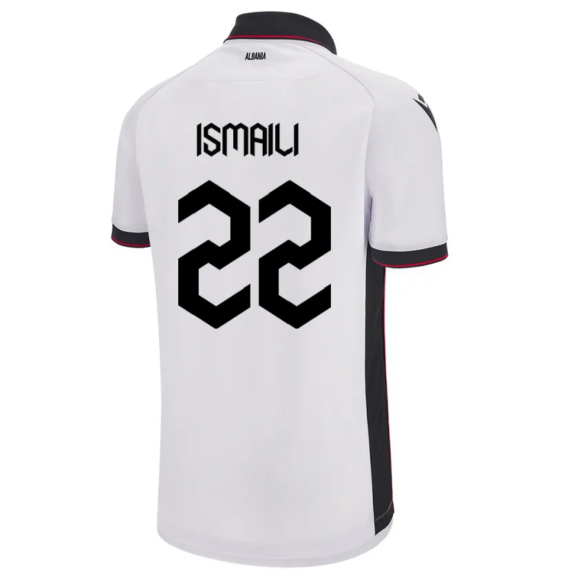 Danxen Kinderen Albanië Ysni Ismaili #22 Wit Uitshirt Uittenue 24-26 T-Shirt
