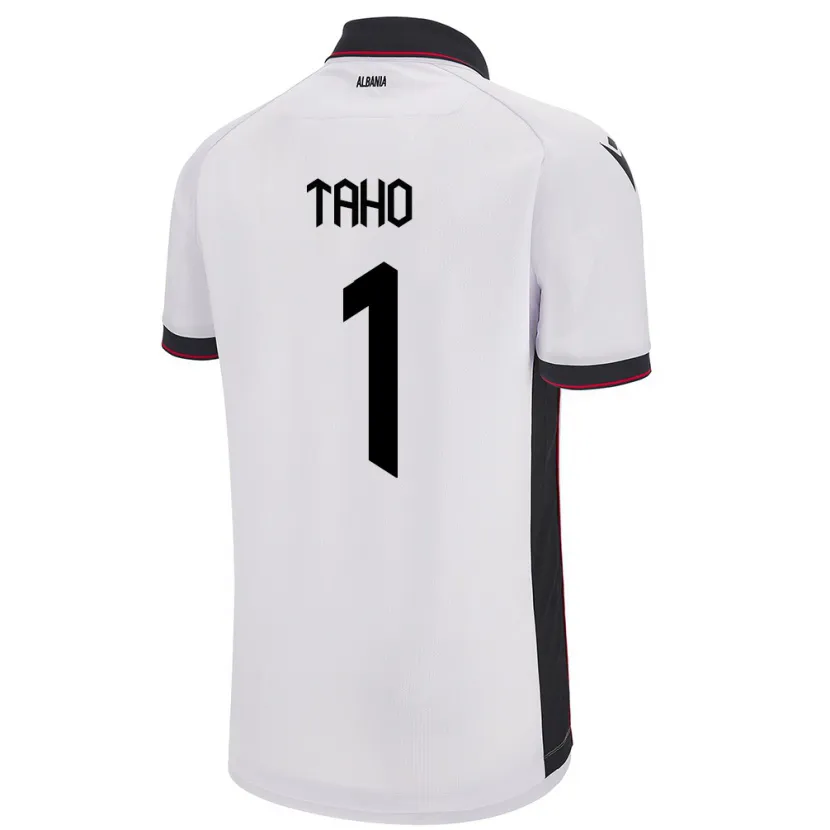 Danxen Kinderen Albanië Alain Taho #1 Wit Uitshirt Uittenue 24-26 T-Shirt