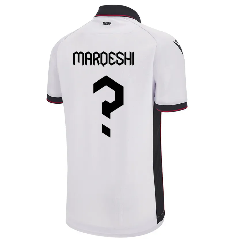 Danxen Kinderen Albanië Ernesto Marqeshi #0 Wit Uitshirt Uittenue 24-26 T-Shirt