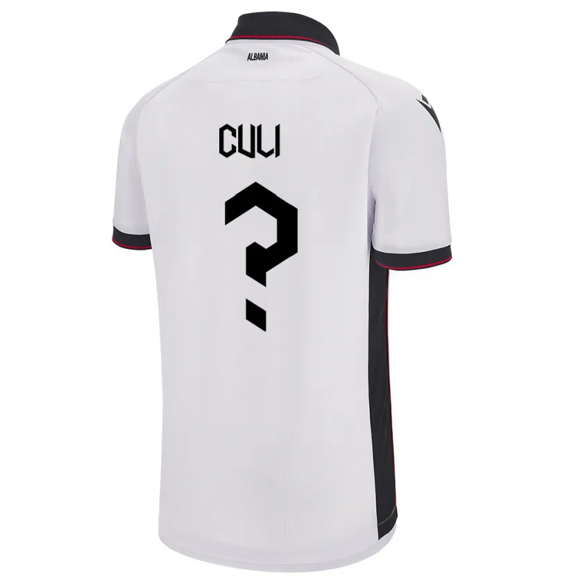 Danxen Kinderen Albanië Daniel Culi #0 Wit Uitshirt Uittenue 24-26 T-Shirt