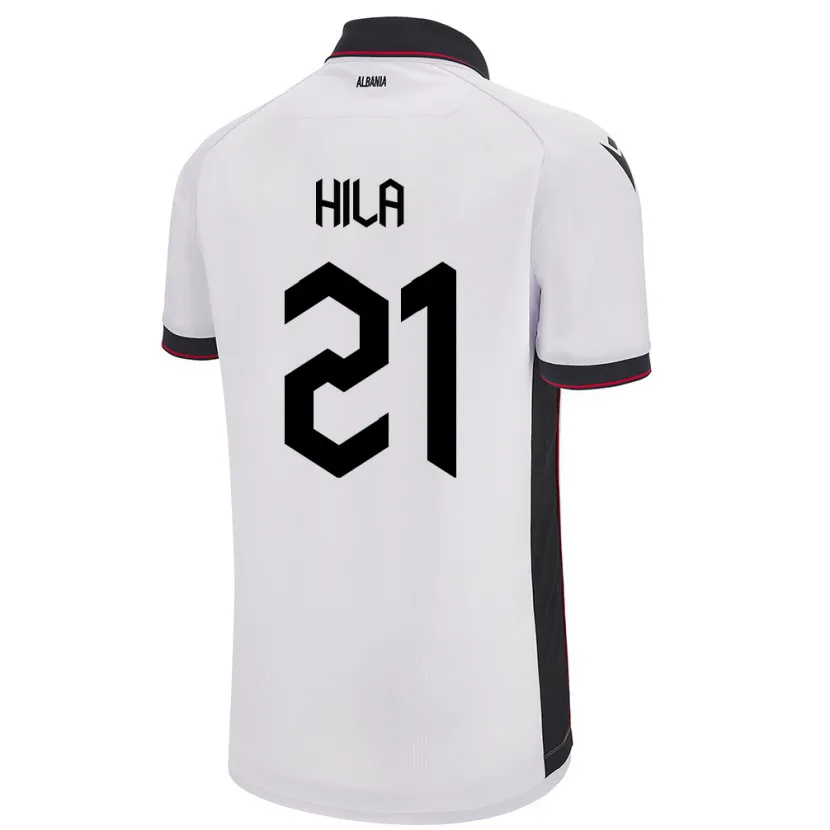 Danxen Kinderen Albanië Alma Hila #21 Wit Uitshirt Uittenue 24-26 T-Shirt