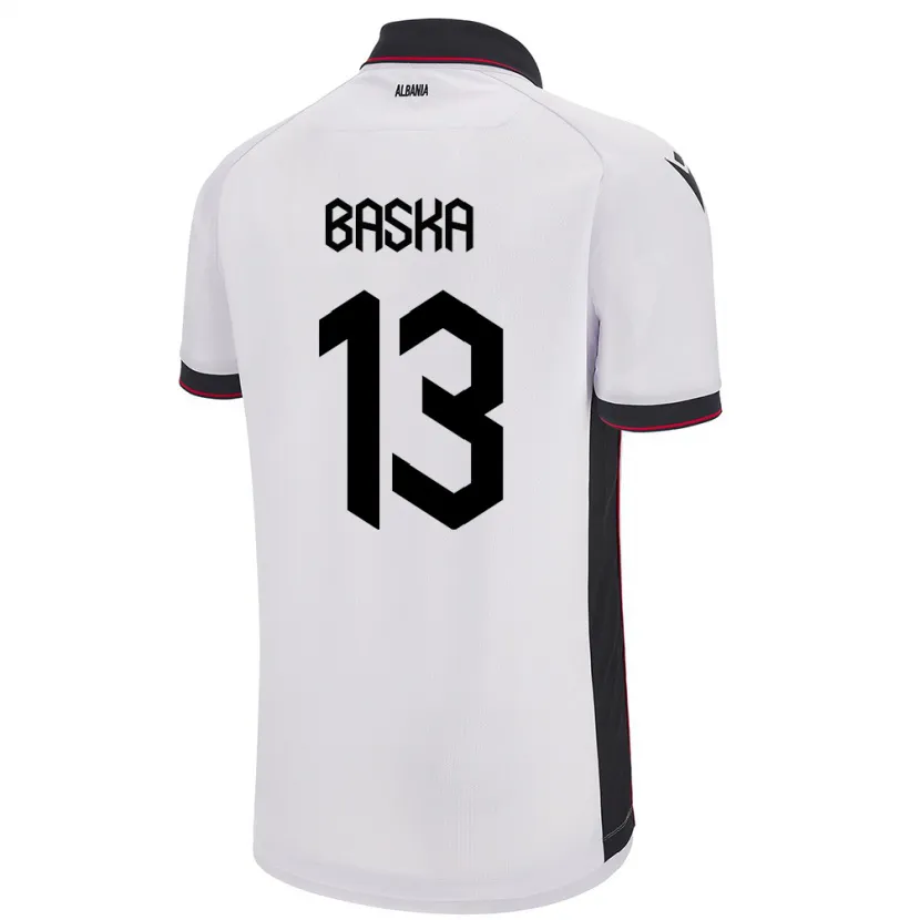 Danxen Kinderen Albanië Maria Baska #13 Wit Uitshirt Uittenue 24-26 T-Shirt