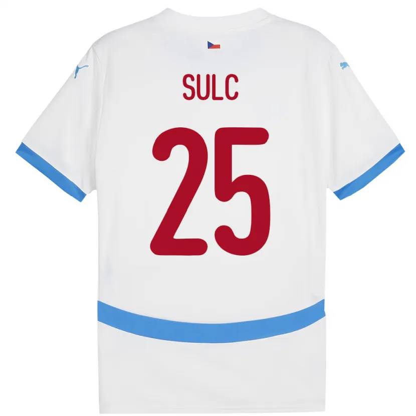 Danxen Kinderen Tsjechië Pavel Sulc #25 Wit Uitshirt Uittenue 24-26 T-Shirt