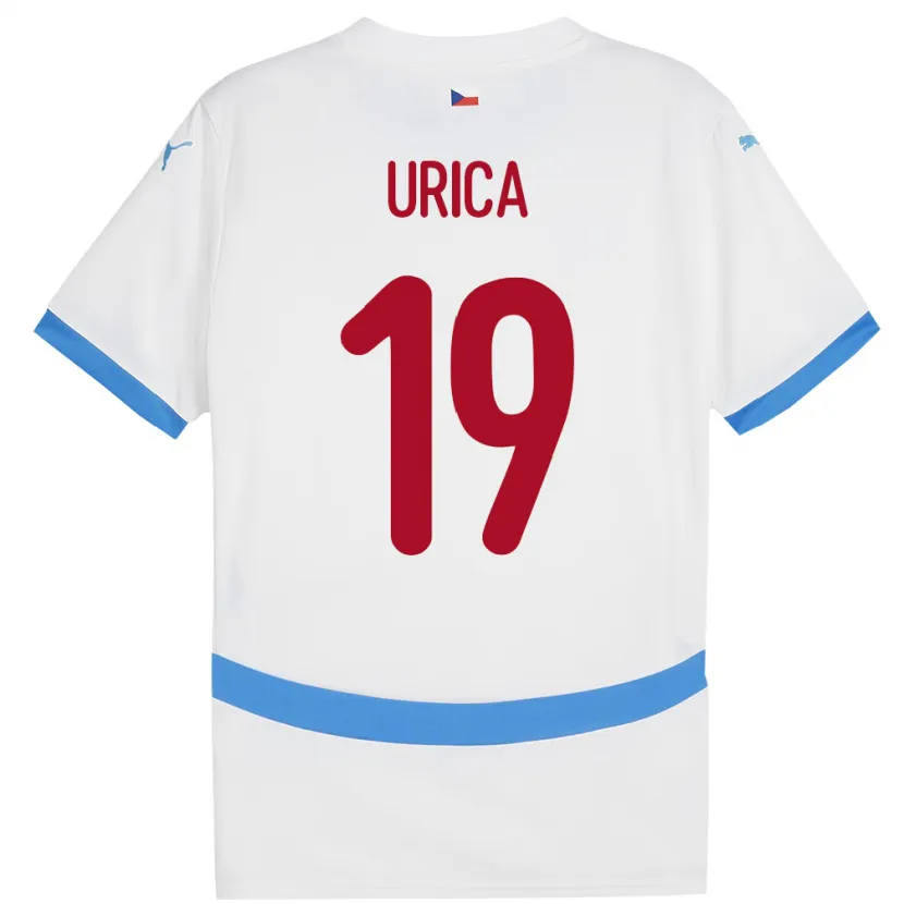 Danxen Kinderen Tsjechië Filip Urica #19 Wit Uitshirt Uittenue 24-26 T-Shirt