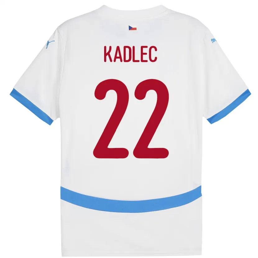 Danxen Kinderen Tsjechië Adam Kadlec #22 Wit Uitshirt Uittenue 24-26 T-Shirt