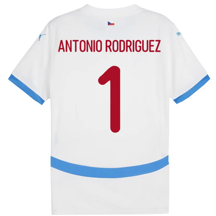 Danxen Kinderen Tsjechië Pedro Antonio Rodriguez #1 Wit Uitshirt Uittenue 24-26 T-Shirt