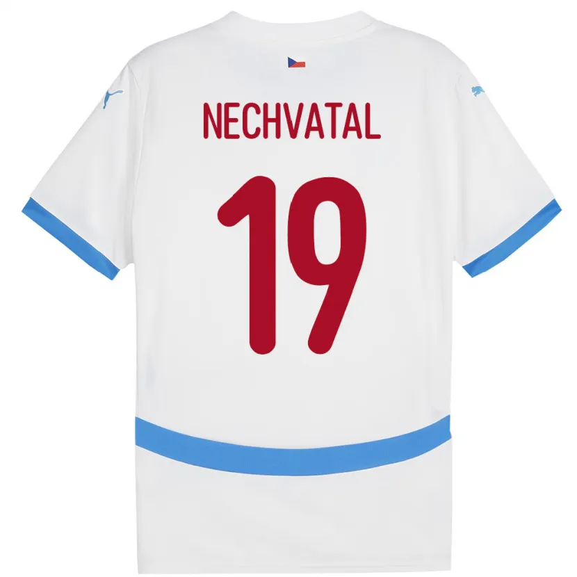 Danxen Kinderen Tsjechië Matyas Nechvatal #19 Wit Uitshirt Uittenue 24-26 T-Shirt