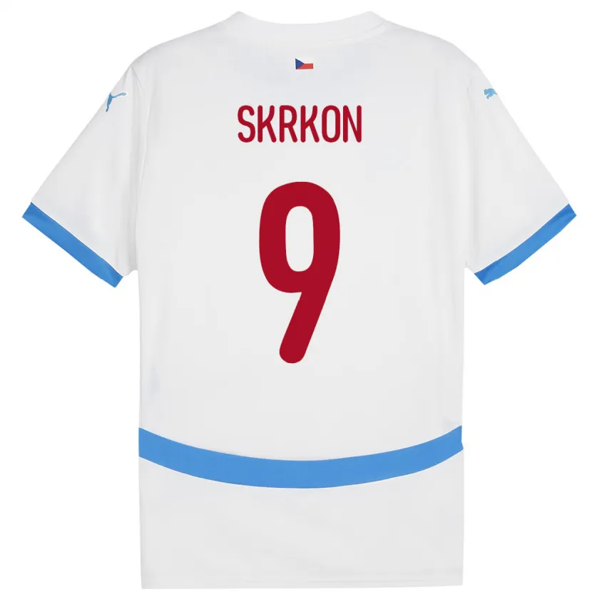 Danxen Kinderen Tsjechië Vit Skrkon #9 Wit Uitshirt Uittenue 24-26 T-Shirt