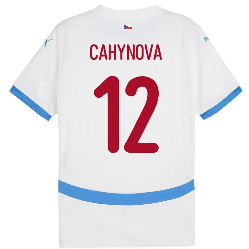 Danxen Kinderen Tsjechië Klára Cahynová #12 Wit Uitshirt Uittenue 24-26 T-Shirt