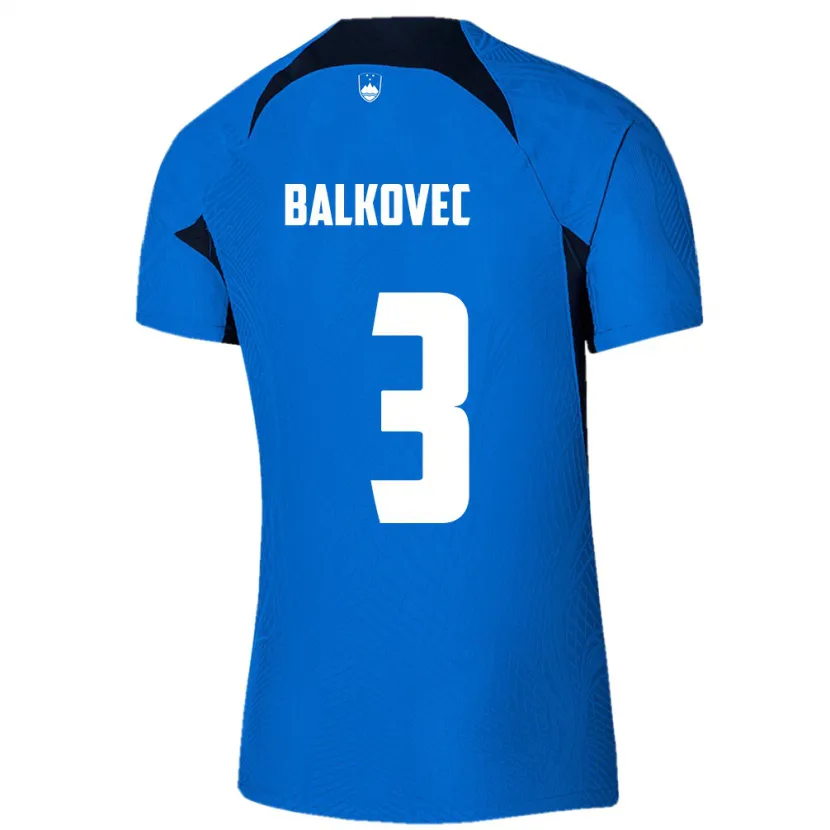 Danxen Kinderen Slovenië Jure Balkovec #3 Blauw Uitshirt Uittenue 24-26 T-Shirt
