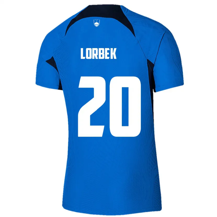 Danxen Kinderen Slovenië Anej Lorbek #20 Blauw Uitshirt Uittenue 24-26 T-Shirt