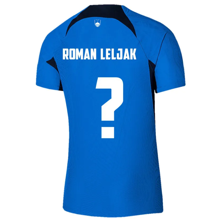 Danxen Kinderen Slovenië Nejc Roman Leljak #0 Blauw Uitshirt Uittenue 24-26 T-Shirt