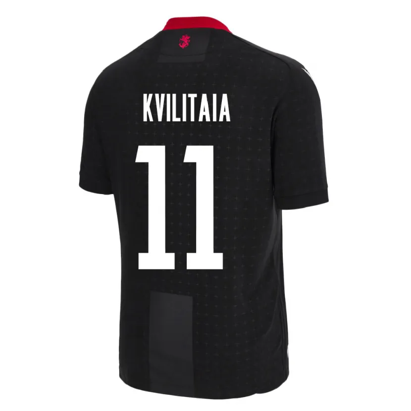 Danxen Kinderen Georgia Giorgi Kvilitaia #11 Zwart Uitshirt Uittenue 24-26 T-Shirt