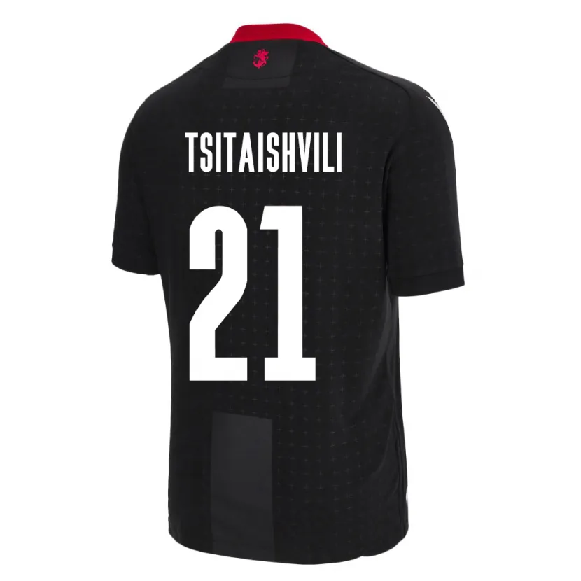 Danxen Kinderen Georgia Georgiy Tsitaishvili #21 Zwart Uitshirt Uittenue 24-26 T-Shirt