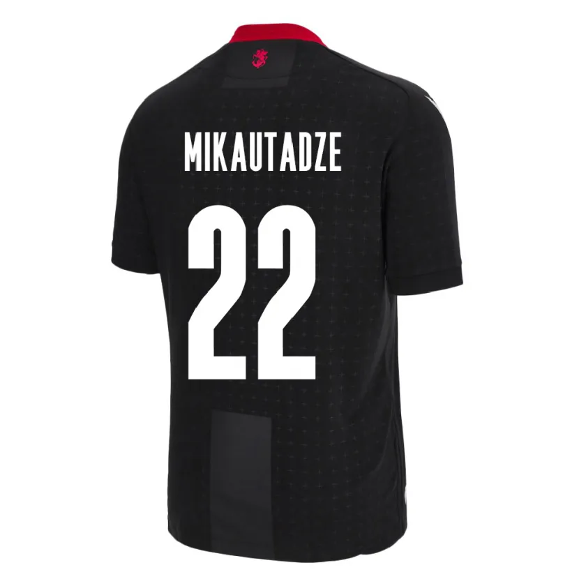 Danxen Kinderen Georgia Georges Mikautadze #22 Zwart Uitshirt Uittenue 24-26 T-Shirt