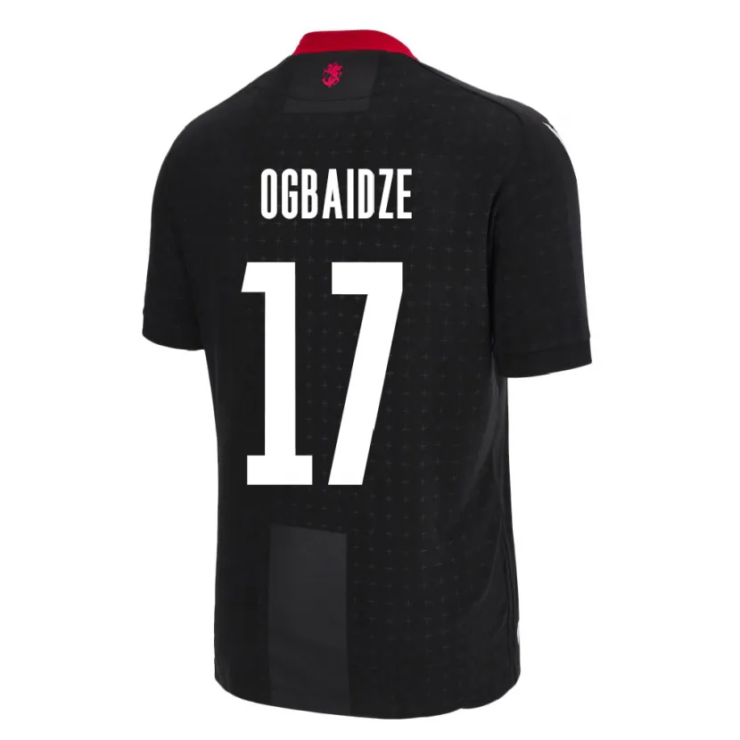 Danxen Kinderen Georgia Shalva Ogbaidze #17 Zwart Uitshirt Uittenue 24-26 T-Shirt