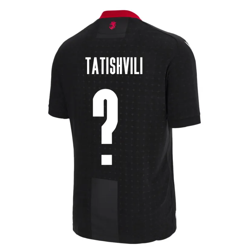 Danxen Kinderen Georgia Sandro Tatishvili #0 Zwart Uitshirt Uittenue 24-26 T-Shirt