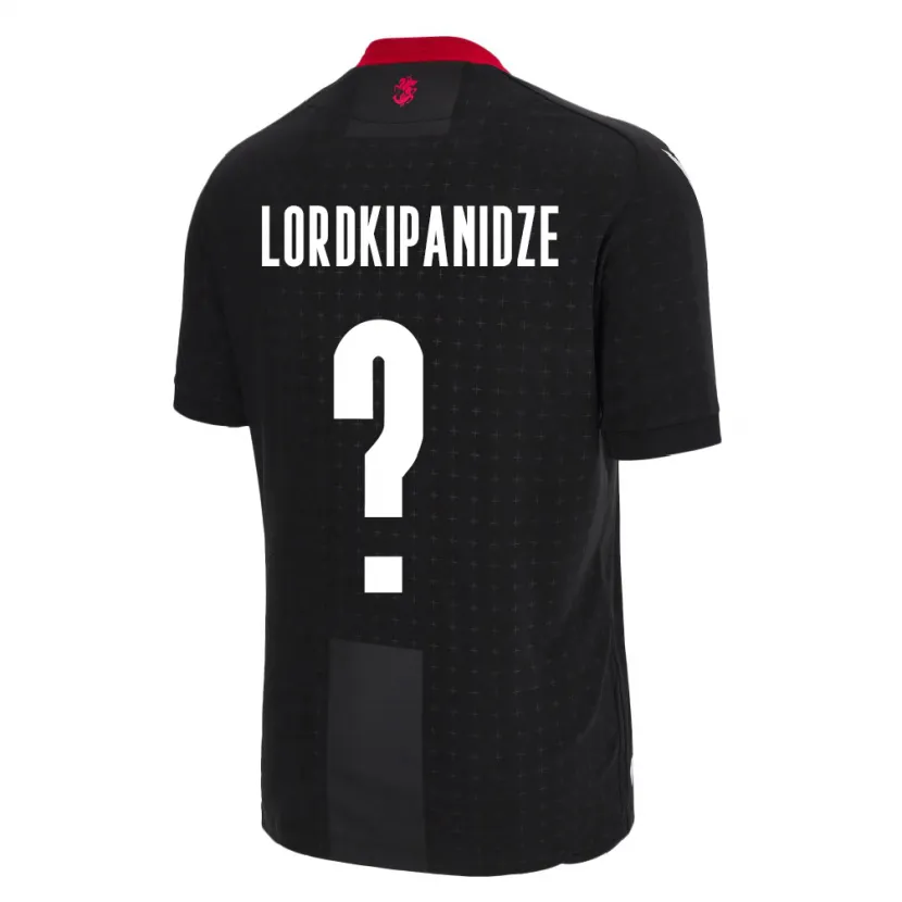 Danxen Kinderen Georgia Dachi Lordkipanidze #0 Zwart Uitshirt Uittenue 24-26 T-Shirt