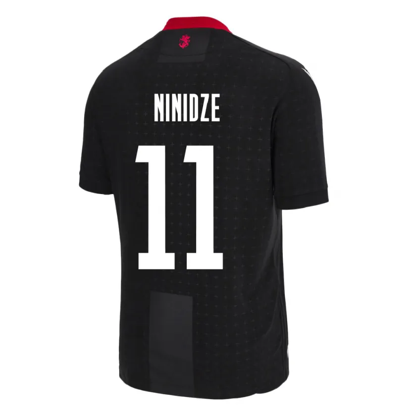 Danxen Kinderen Georgia Nikoloz Ninidze #11 Zwart Uitshirt Uittenue 24-26 T-Shirt