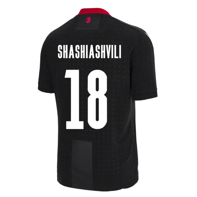 Danxen Kinderen Georgia Luka Shashiashvili #18 Zwart Uitshirt Uittenue 24-26 T-Shirt