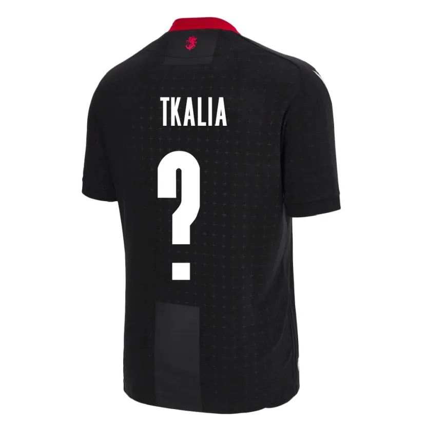 Danxen Kinderen Georgia Nikoloz Tkalia #0 Zwart Uitshirt Uittenue 24-26 T-Shirt