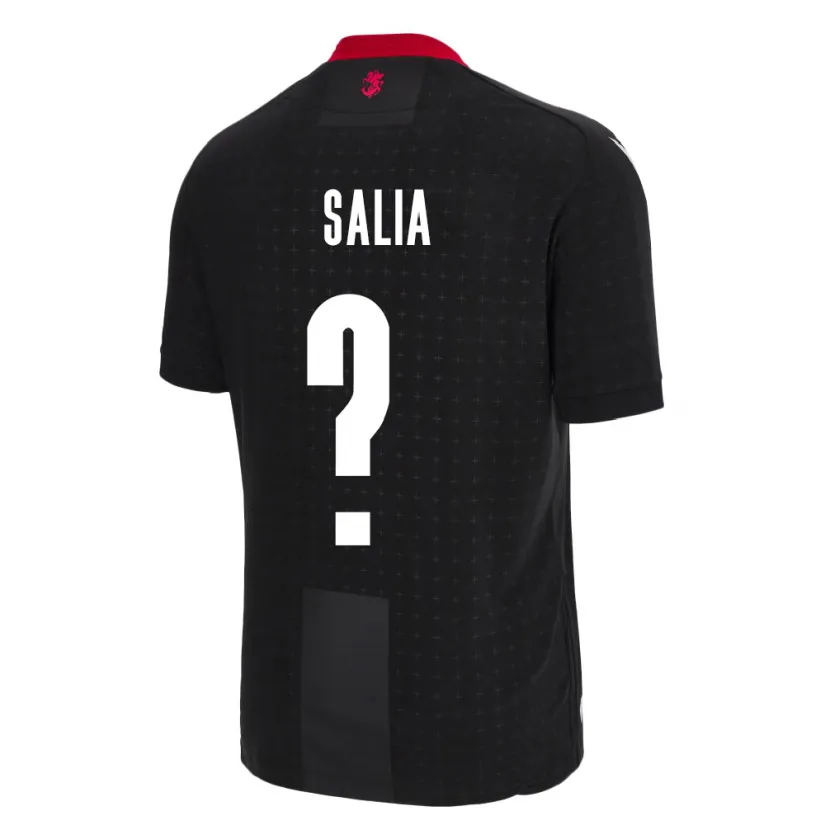 Danxen Kinderen Georgia Vakhtang Salia #0 Zwart Uitshirt Uittenue 24-26 T-Shirt