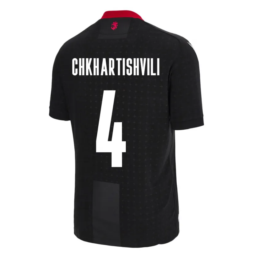 Danxen Kinderen Georgia Nino Chkhartishvili #4 Zwart Uitshirt Uittenue 24-26 T-Shirt