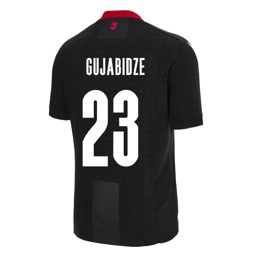 Danxen Kinderen Georgia Nino Gujabidze #23 Zwart Uitshirt Uittenue 24-26 T-Shirt