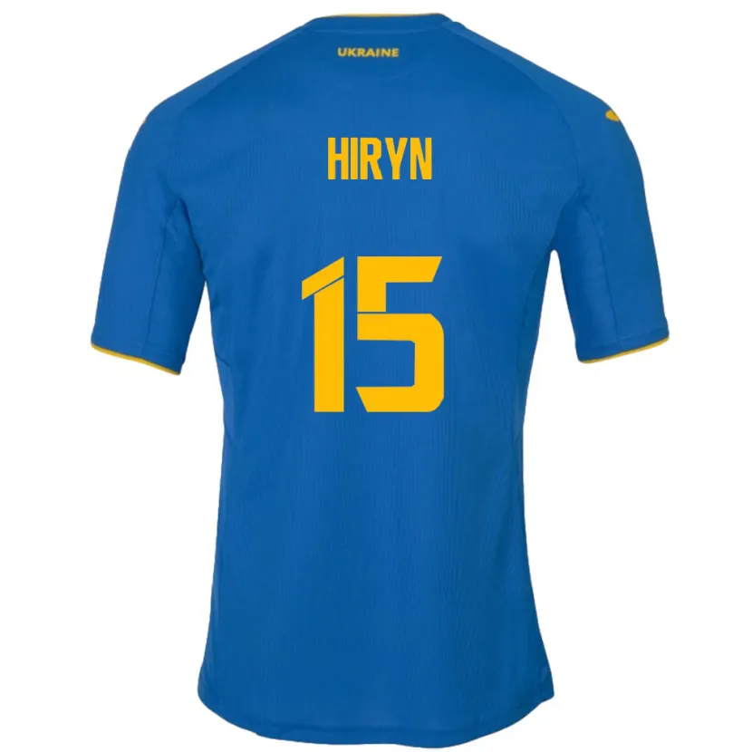Danxen Kinderen Oekraïne Viktoriya Hiryn #15 Blauw Uitshirt Uittenue 24-26 T-Shirt