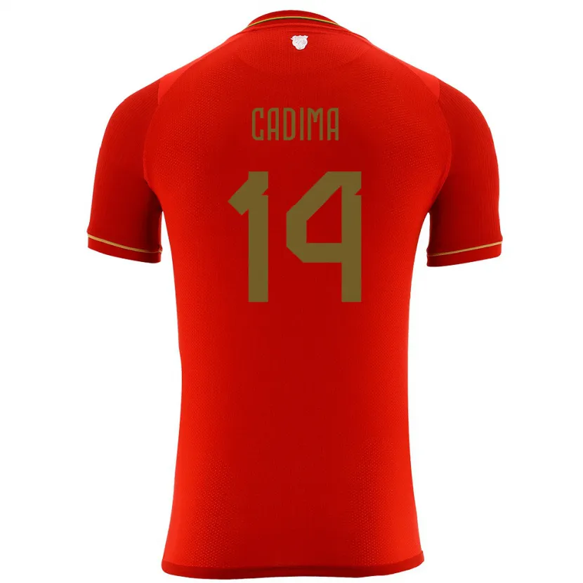Danxen Kinderen Bolivia Ricardo Cadima #14 Rood Uitshirt Uittenue 24-26 T-Shirt
